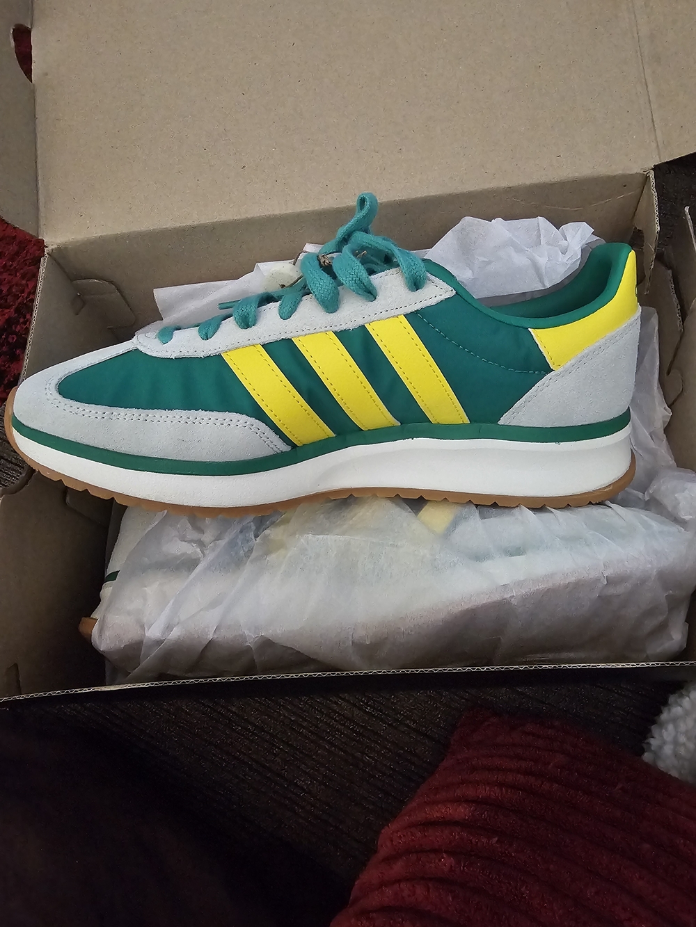 Adidas Green & Yellow Retro Runner Sneakers
